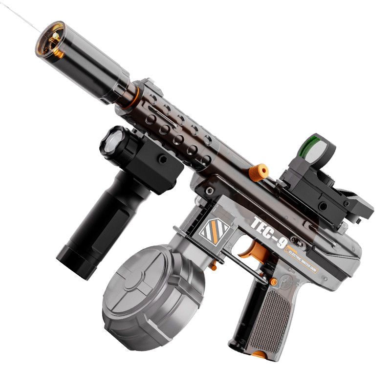 TEC9 Electric Water Spray High Speed Continuous Fire Water Gun With Flashing Muzzle