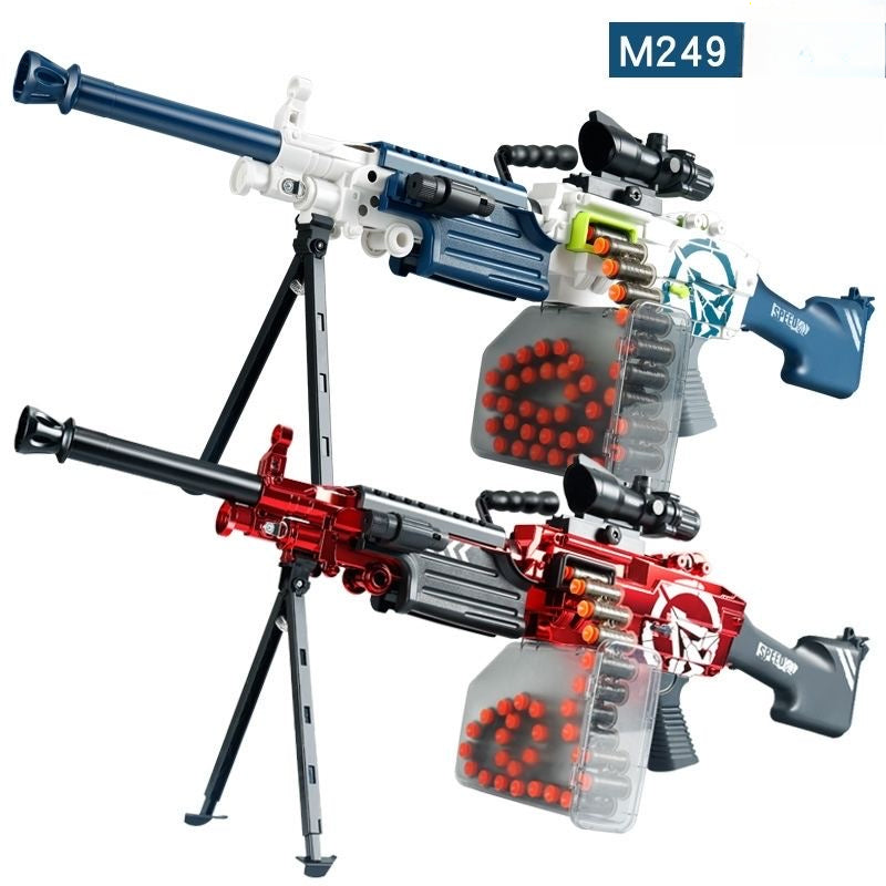 Lehui SAW M249 Electric Burst Soft Bullet Gun - Light Machine Gun