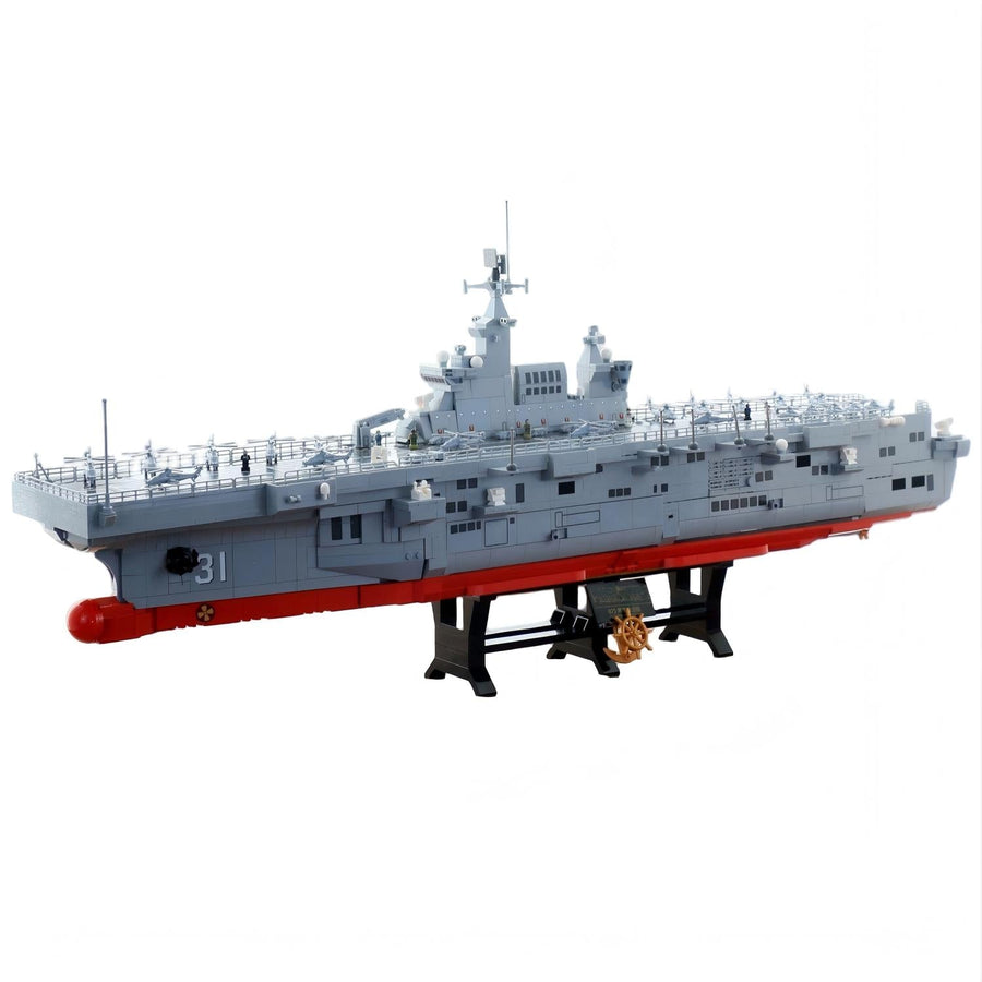 Type 075 Amphibious Assault Ship Aircraft Carrier Building Block Toy Model